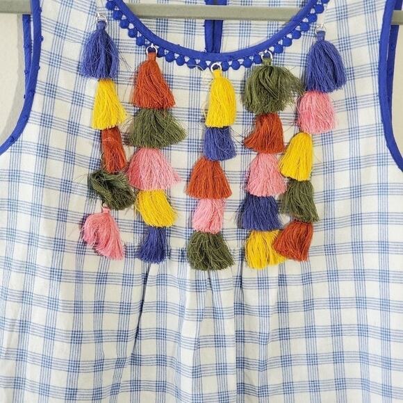 EVELYN TASSLE plaid tank top size small‎ - Picture 2 of 6